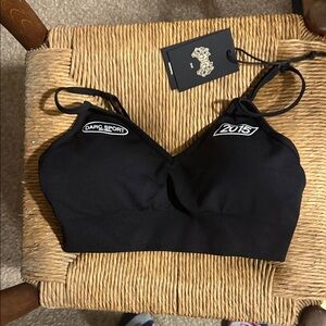 Darc Sport Black Logo Sports Bra